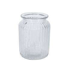 Ribbed Glass Vase